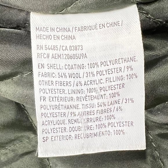 American Eagle Peacoat Women L Army Green Winter Fall Miliatary Wool Jacket Coat - Picture 7 of 16